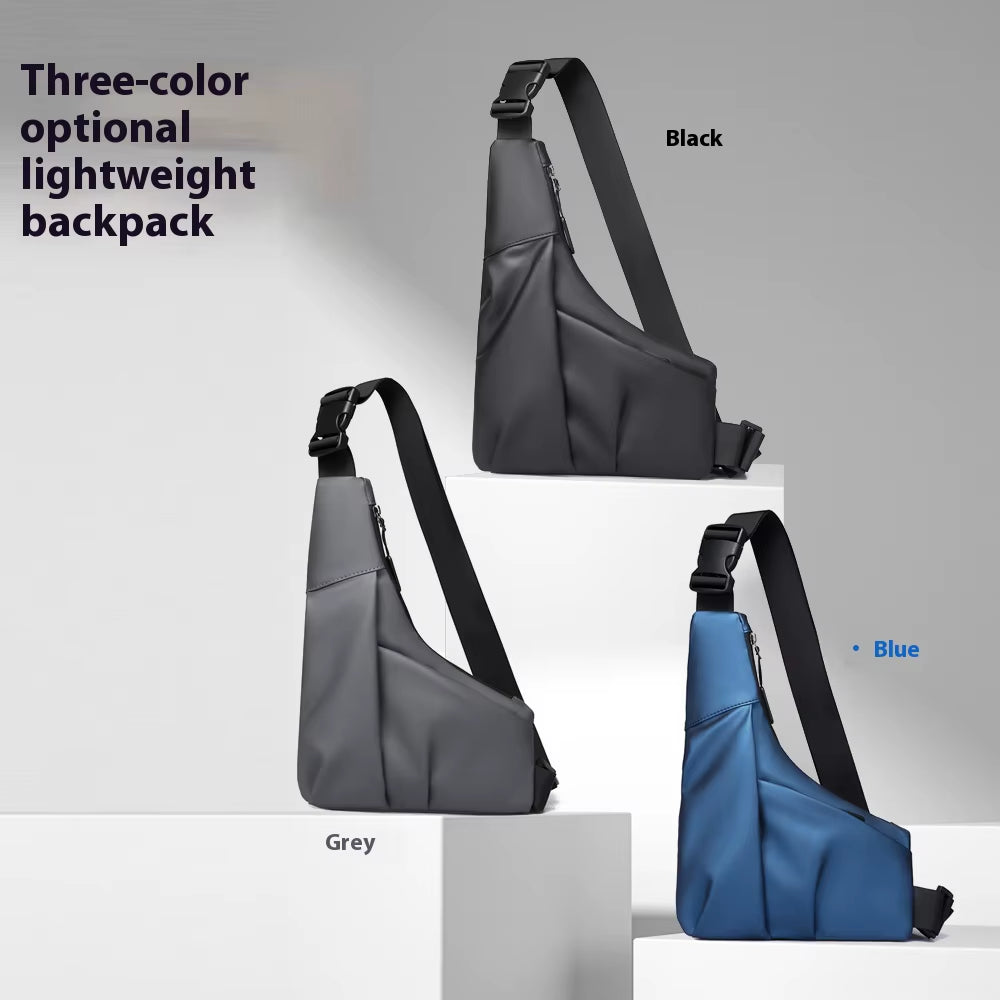 Multifunctional Fashion Trends Men'S Bags High Quality Crossbody Shoulder Bag Solid Color New Messenger Bag Portable Chest Bag
