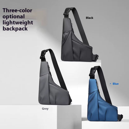 Multifunctional Fashion Trends Men'S Bags High Quality Crossbody Shoulder Bag Solid Color New Messenger Bag Portable Chest Bag