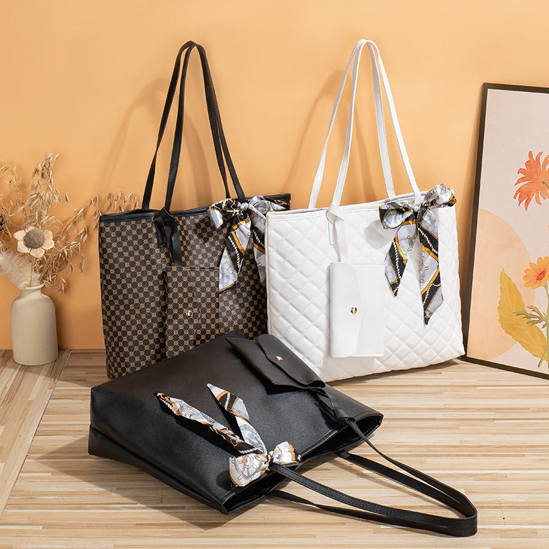 Large Capacity Women's Diamond Plaid Tote Bag