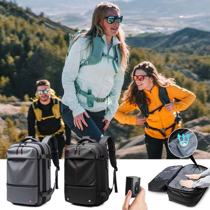 Travel Backpack Vacuum Compression Backpack Business Large Capacity School Backpack Expand Outdoor Hiking Backpack
