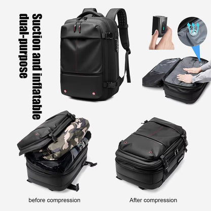 Travel Backpack Vacuum Compression Backpack Business Large Capacity School Backpack Expand Outdoor Hiking Backpack