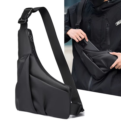 Multifunctional Fashion Trends Men'S Bags High Quality Crossbody Shoulder Bag Solid Color New Messenger Bag Portable Chest Bag