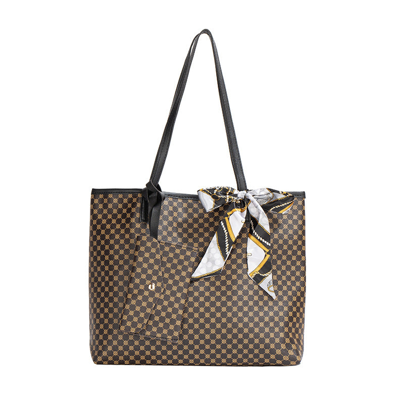 Large Capacity Women's Diamond Plaid Tote Bag