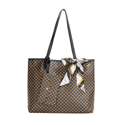 Large Capacity Women's Diamond Plaid Tote Bag