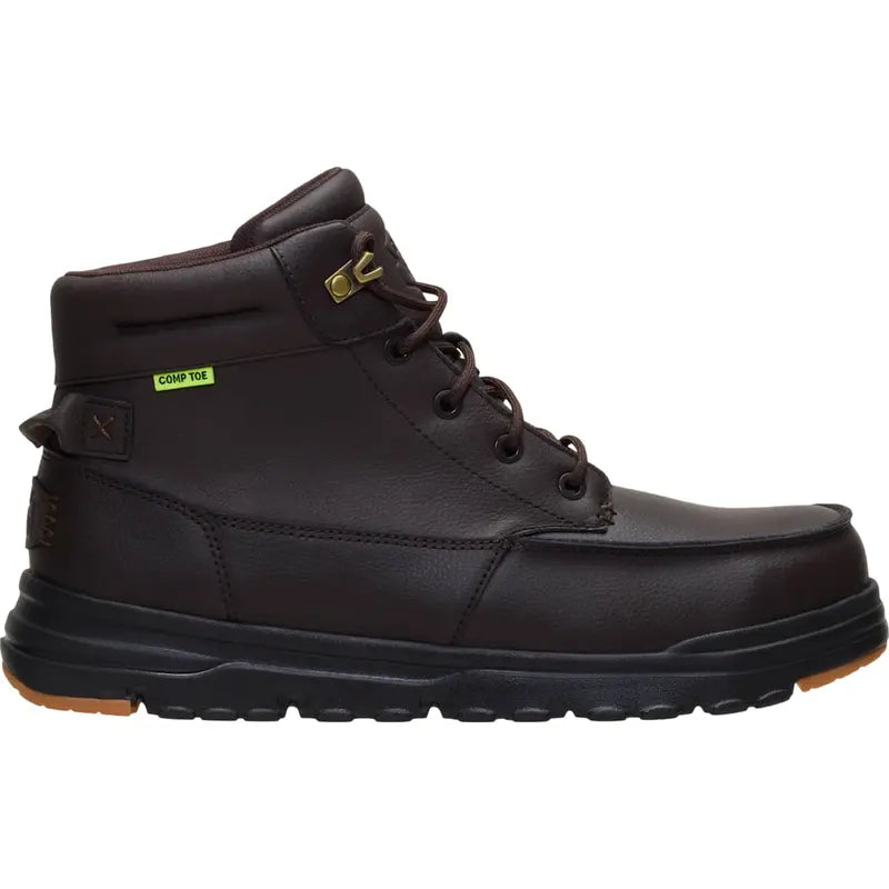 HEYDUDE Bradley Work CT Leather - Men'S Comfortable Slip-On Boots for Work